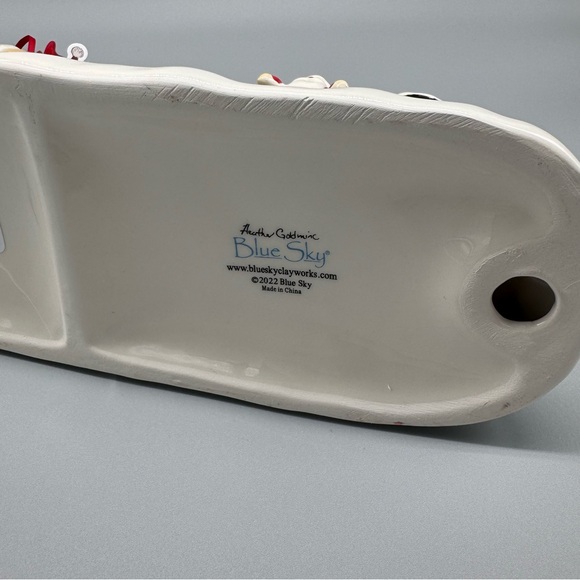 NWT Blue Sky Clayworks Christmas Dog Pug Reindeer Pulling Sleigh Ceramic Figure - Picture 11 of 11